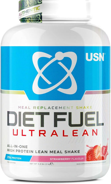 Diet Fuel Ultralean Meal Replacement Shake Powder (Strawberry, 2kg - 36 Servings/Meals)