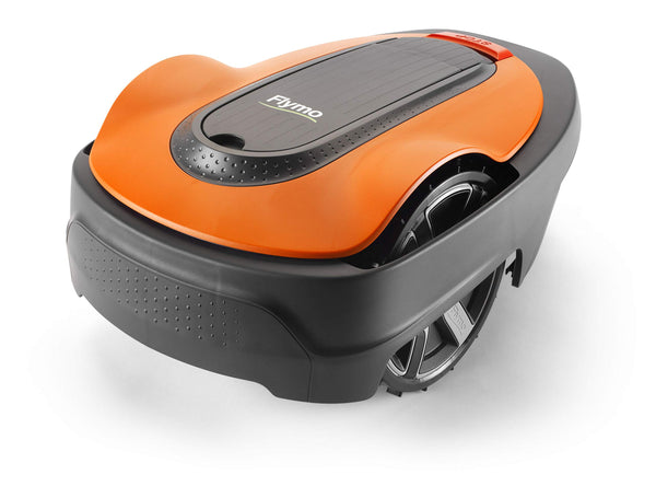 Flymo EasiLife 250 GO Robotic Lawn Mower - Cuts Up to 250 sq m, Ultra Quiet Mowing, Manicured Lawn, Bluetooth Application Control, Safety Sensors, Hose Washable, Lifestyle Functions, Orange and Grey