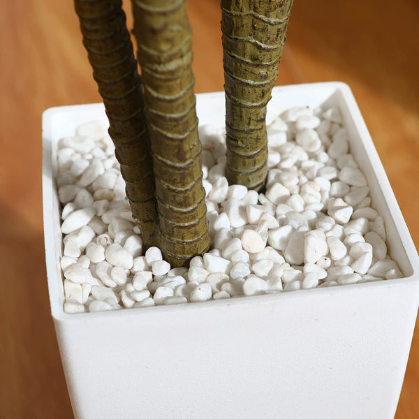 Fopamtri Artificial Dracaena Tree Decorative Plant 120 cm Artificial Plants Indoor with 74 Leaves, Tropical Fake Plant in Pot for House Bedroom Office