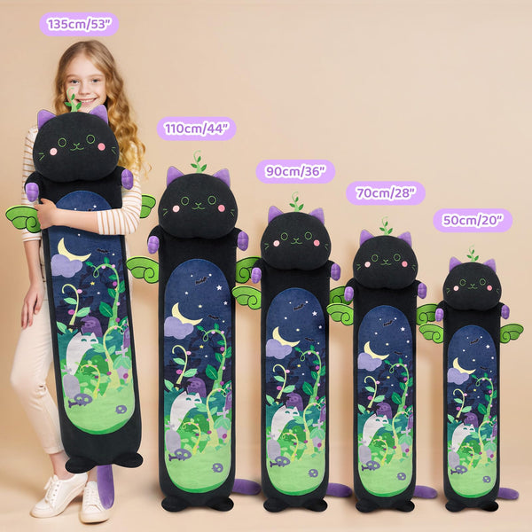 Mewaii 36in Long Cat Plush Pillows Stuffed Animals Squishy Pillows - Plushie Cute Kitty Sleeping Hugging Plush Pillow Soft Toys for Kids(Orange)