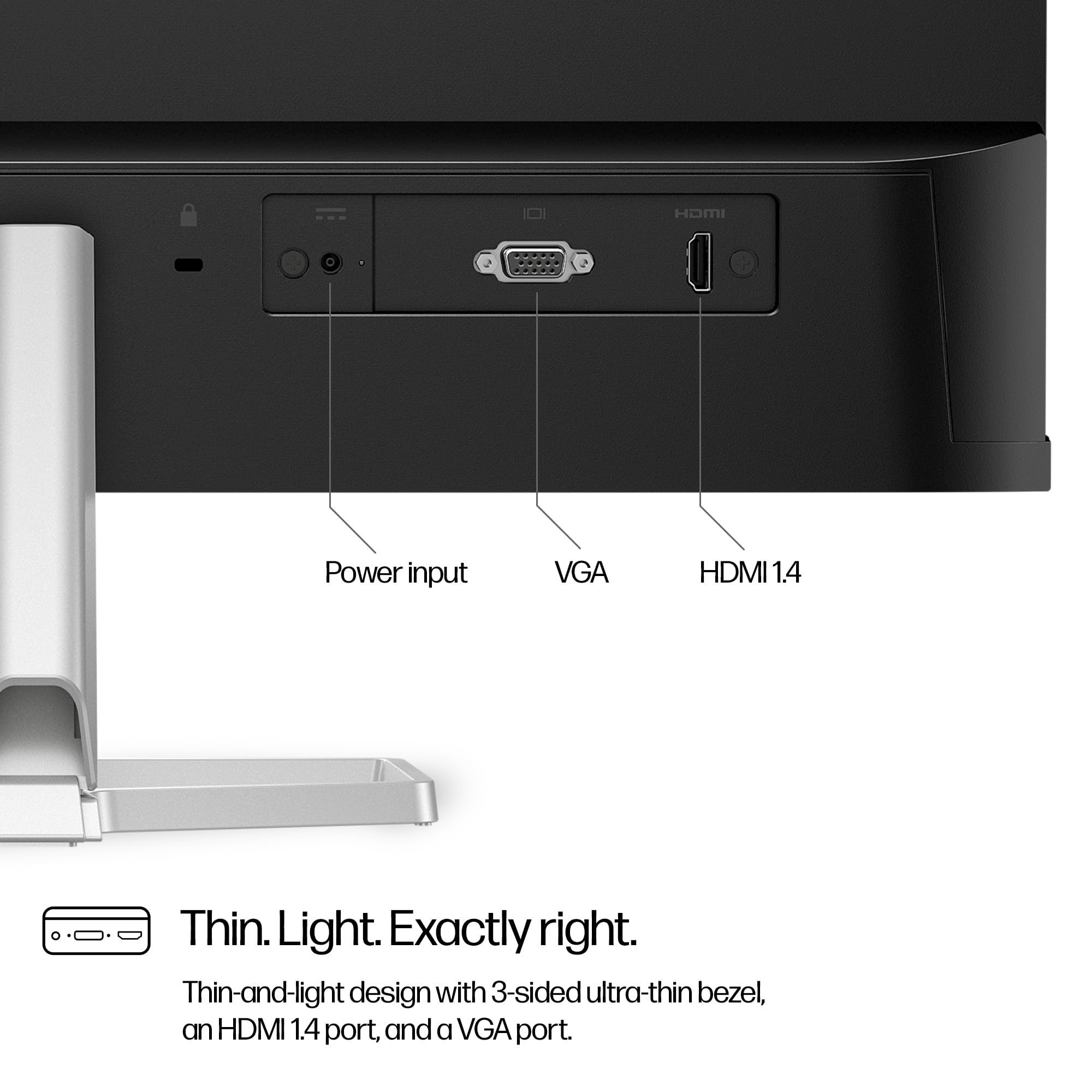 HP Series 5 27" FHD Height Adjust Monitor (527sh) - 100Hz Refresh Rate, 1500:1 AR, 99 percent sRGB Spectrum, 300 Nits Brightness - HDMI, VGA Ports - Ergonomically Adjustable - Responsibly Made