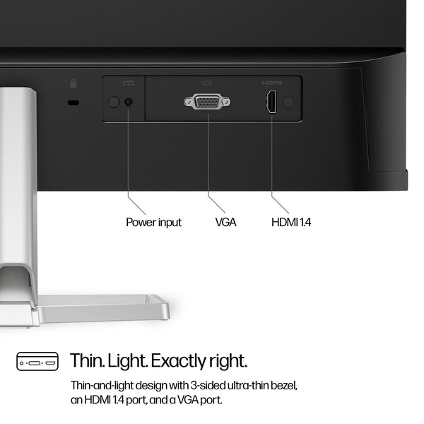 HP Series 5 27" FHD Height Adjust Monitor (527sh) - 100Hz Refresh Rate, 1500:1 AR, 99 percent sRGB Spectrum, 300 Nits Brightness - HDMI, VGA Ports - Ergonomically Adjustable - Responsibly Made