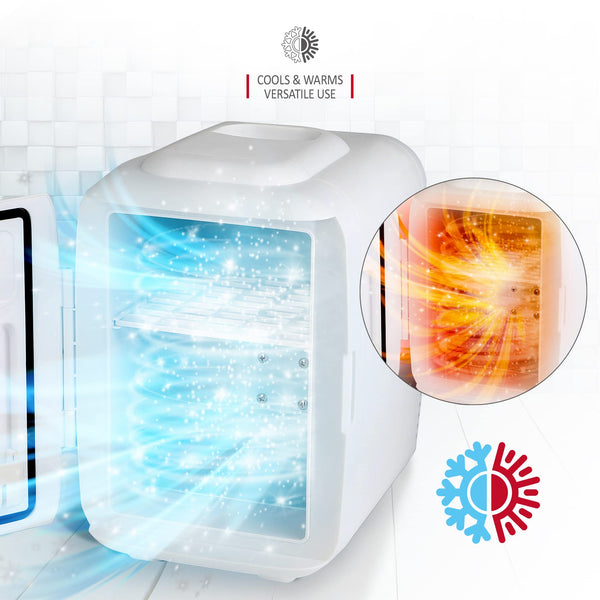 NETTA 5L Mini Fridge - Portable Small Fridge for Drinks, Snacks, Skincare - For Bedroom, Student Dormitory, Office With Cooling And Warming Function - AC/DC Portable – Black