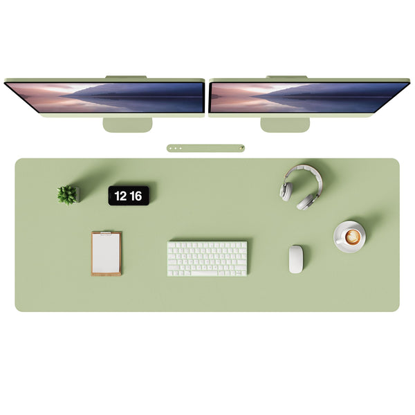 MOLMO Non-Slip Desk Mat, Waterproof Desk Pad Table Protector, Easy Clean Laptop Mat Large Mouse Pad Leather Writing Mat with Suede for Office /Home/Decor (Light Green, 60 x 35 cm)
