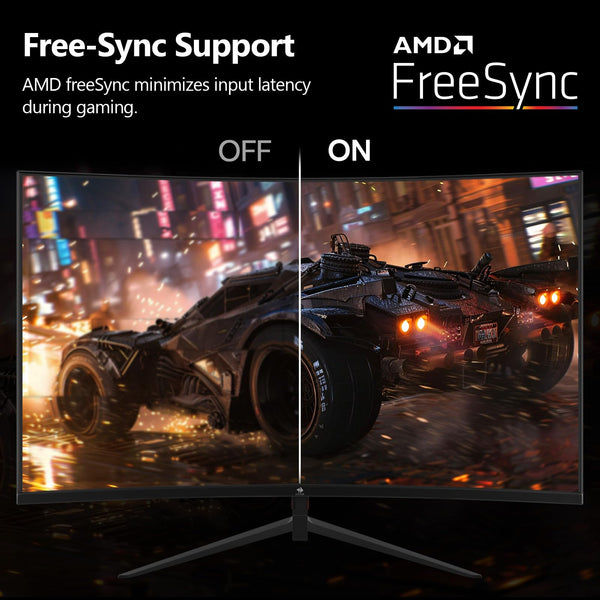 Z-Edge 24 Inch Curved Gaming Monitor 180Hz 1ms MPRT, 16:9 Full HD 1080P LED Monitor, VA Panel, 300cd/m² Brightness, FreeSync, HDMI & DisplayPort - Black