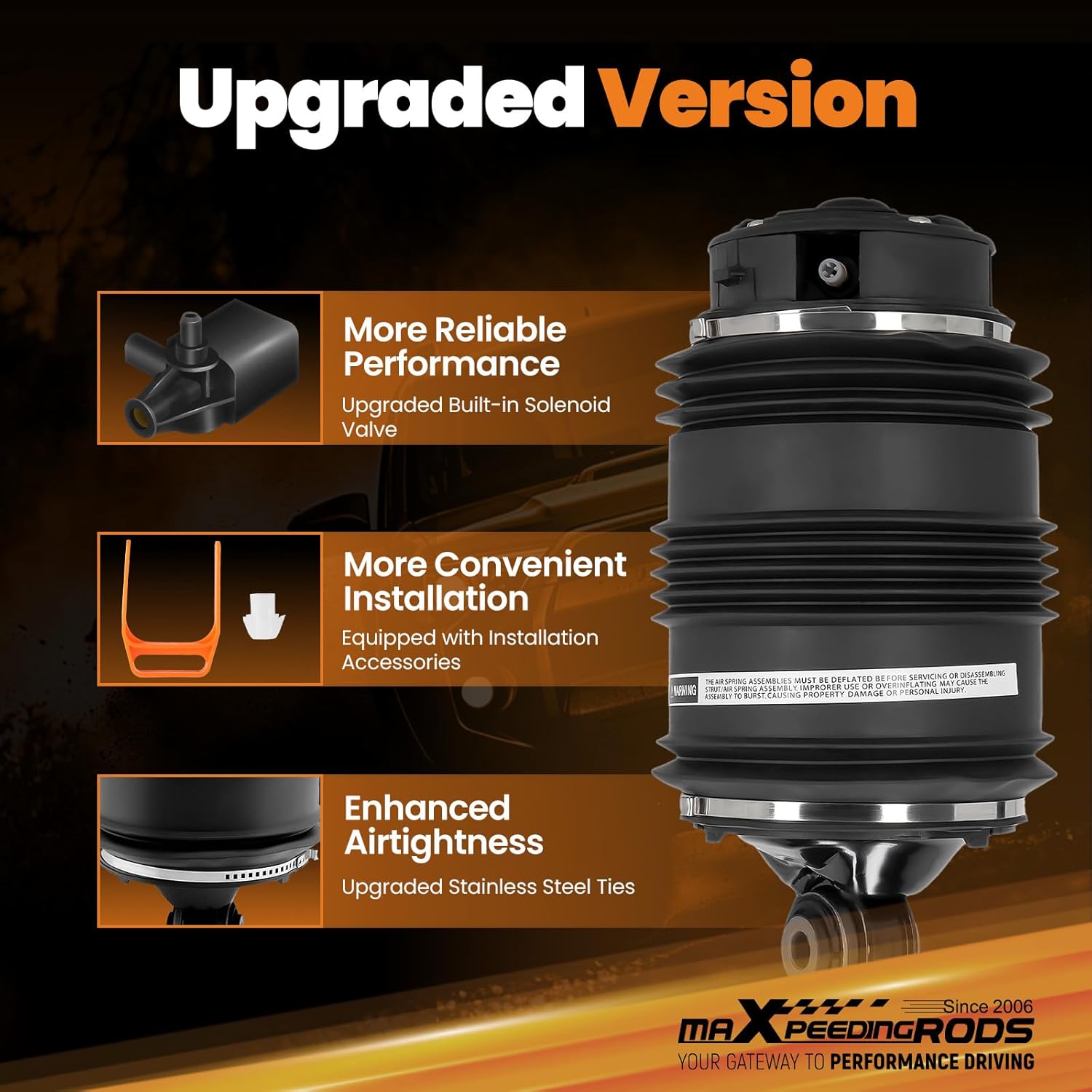 maXpeedingrods 1PC Rear Air Spring Bag for Mercedes E-Class S211 T-Model 2Pins 2113200925