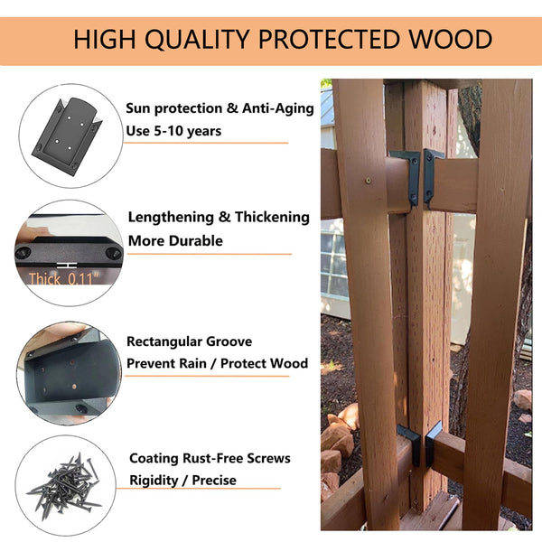 Fence Post Repair Spike - 2 Pack Heavy Duty Fence Post Support Ground Spike for Tilted or Broken Wooden Fence Posts, Durable Garden Fencing Solution