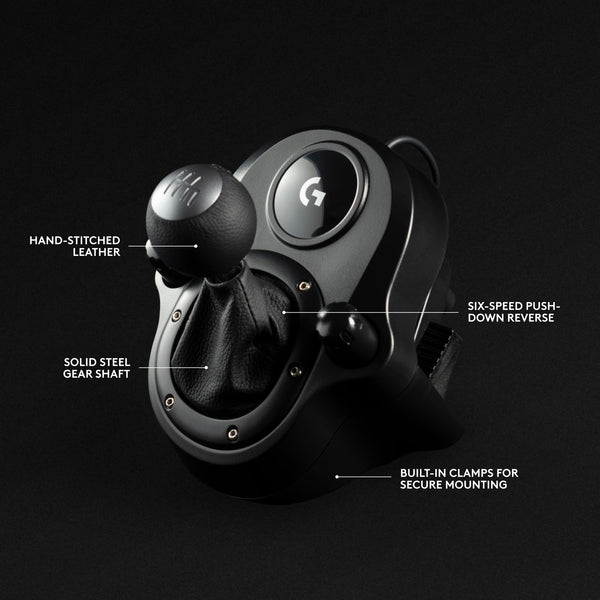 Logitech G G923 Racing Wheel and Pedals, TRUEFORCE up to 1000 Hz Force Feedback, Responsive Driving Design, Dual Clutch Launch Control, Genuine Leather Wheel Cover, for PS5, PS4, PC, Mac - Black