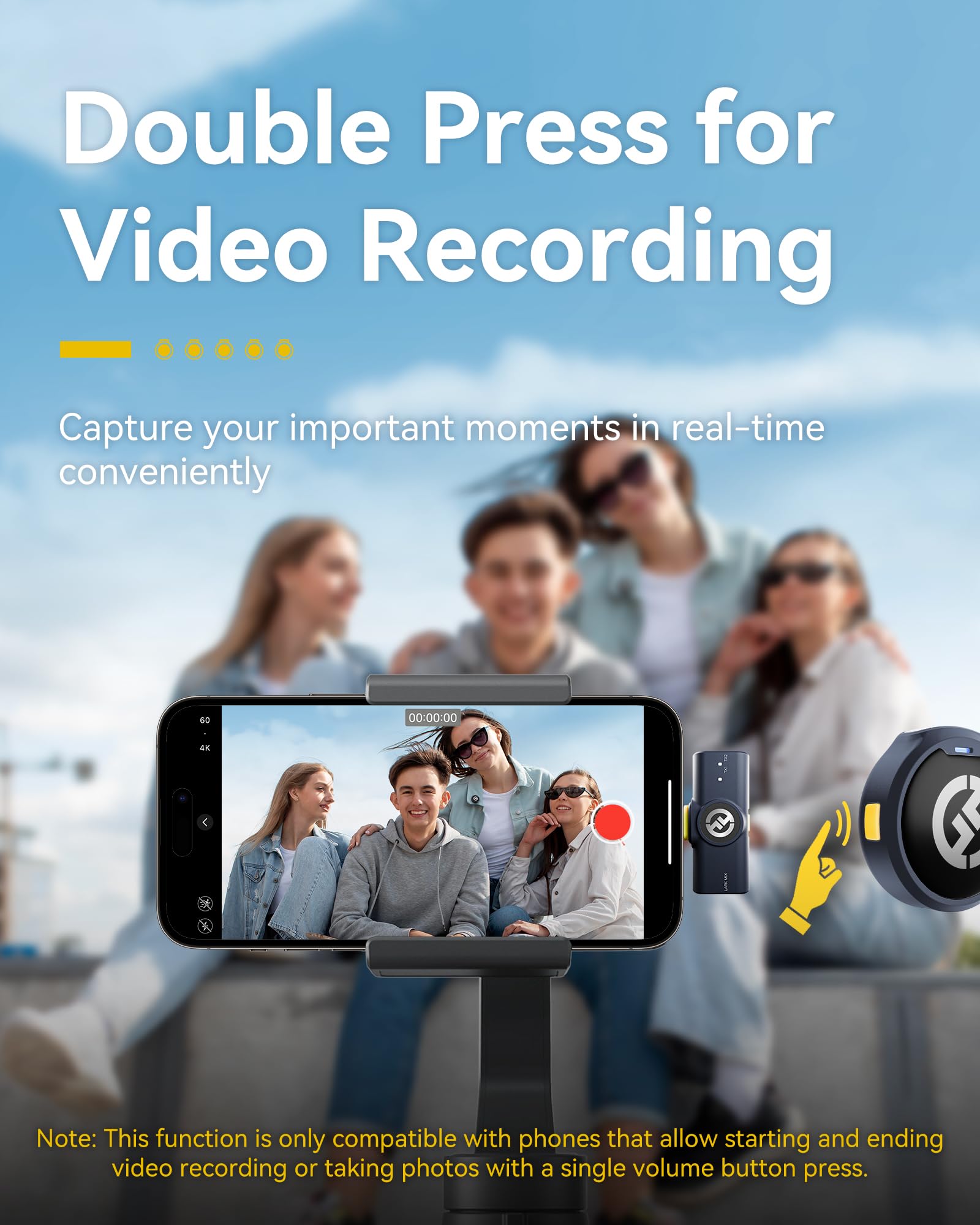 Hollyland Lark M2 Wireless Lavalier Microphone (2TX+1RX) Compatible with Camera, iPhone, Android, PC, 300m LOS Range, Hi-Fi Audio, Noise Cancelling, 40H Duration, Lapel Mic for Livestream Vlog-Black