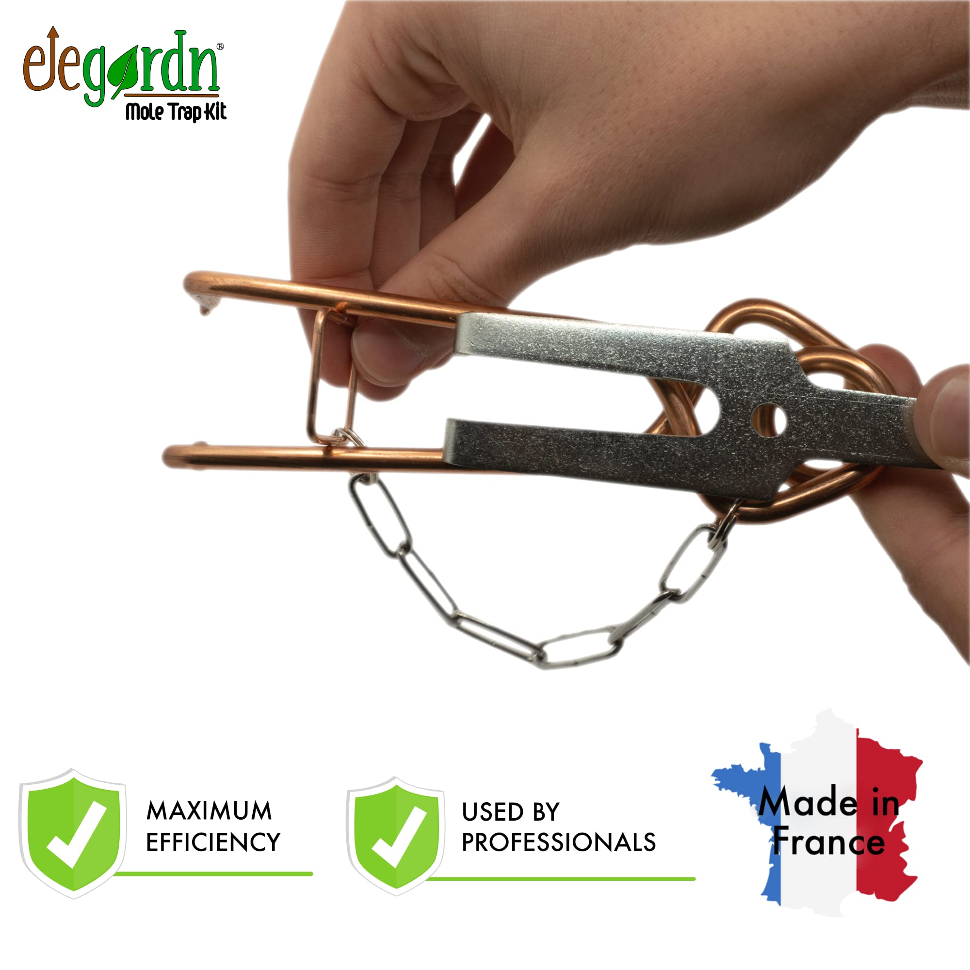 Elegardn? Complete Kit 10 Mole Traps Vole Trap Rigid Putange Type Used by Professional for Mole control Made in France