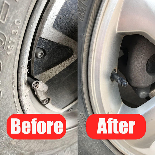 TCPENG® 10PCS Tyre Valve Caps, with O Seal Ring, Universal Stem Dust Covers for SUV, Cars, Bike, Motorcycles, Trucks, Heavy-Duty, Airtight Seal, Screw-On, Easy to Operation (10 Pack Black)