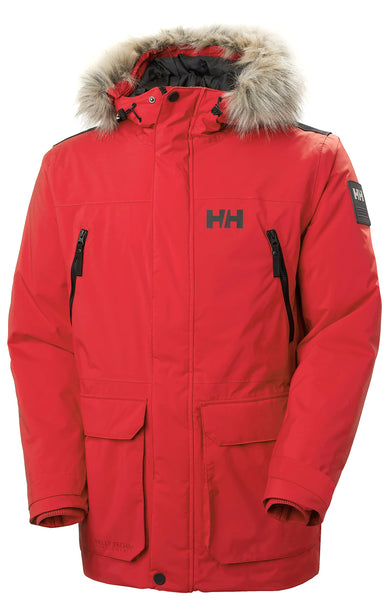 Helly Hansen Men's Reine Parka – Waterproof Insulated Parka with Adjustable Hood and Reflective Details