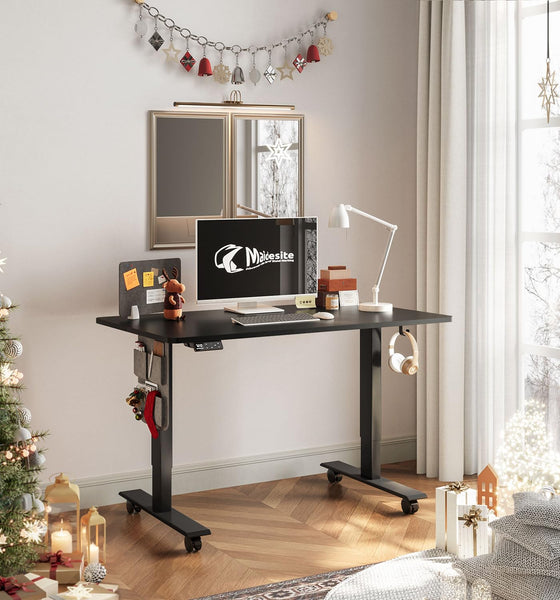MAIDeSITe Height Adjustable Standing Desk Electric Standing Desk Sit Stand Desk Stand Up Desk with Cable Tray 120 * 60cm Desktop for Home Office