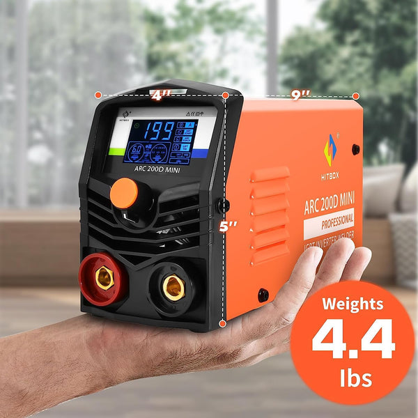 HITBOX 160A Stick Welder, 2 in 1 Lift TIG MMA ARC Welding Machine, 240V Portable Welder with Arc Force, Hot Start, Anti-Stick, LCD Digital Display, IGBT Inverter Welder for Home and Professional Use