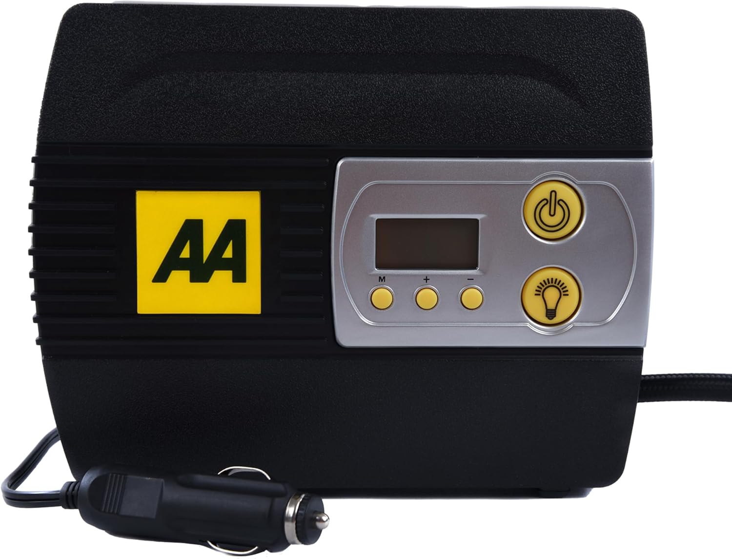 AA 12V Digital Tyre Inflator AA5502 – For Cars Other Vehicles Inflatables Bicycles - Shows PSI BAR KPA 3-100 PSI – Includes Adaptors, Black