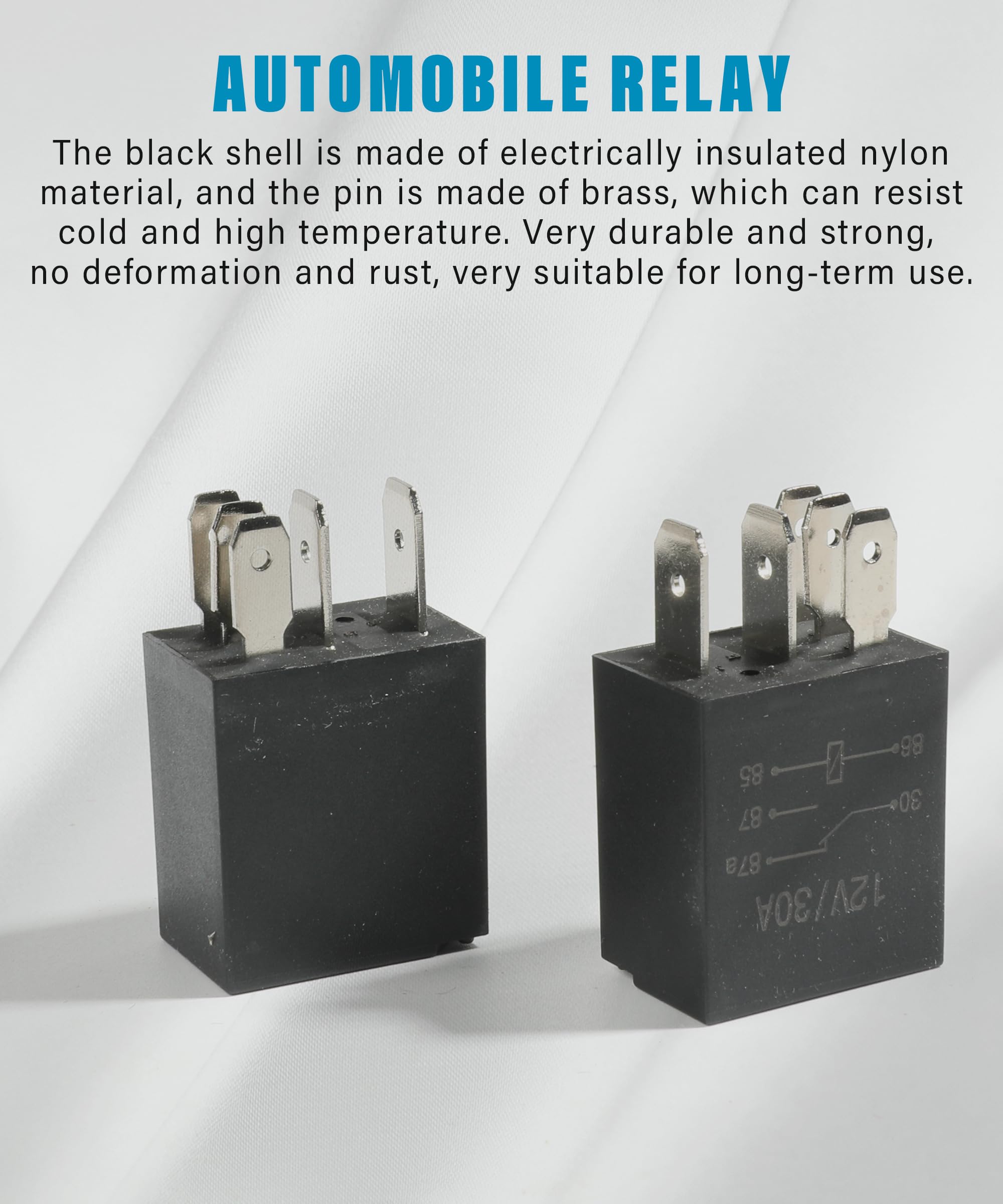 Flaconi Car Relay Kit - 12V 4 Pin/5 Pin SPDT Multi-Purpose Automotive Heavy Duty Electrical Standard Starter Switch - Fits Car, Truck (5Pin)