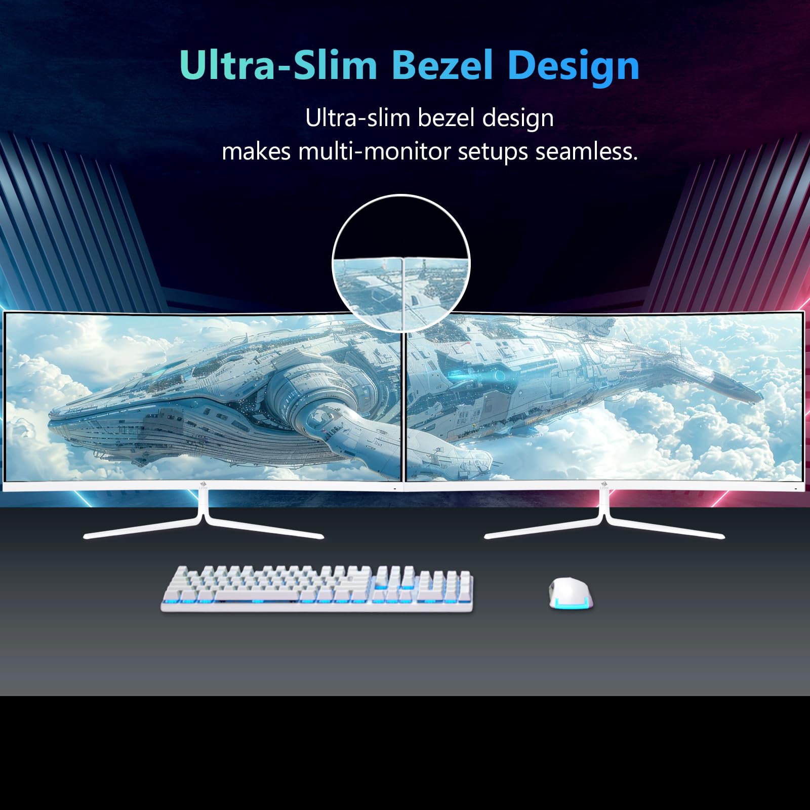 Z-Edge 34 Inch Curved Gaming Monitor Ultrawide 165Hz(DP) 100Hz(HDMI) 1ms MPRT 21:9 3440x1440 WQHD R1500 Curved Screen, Tilt/Swivel/Height Adjustable, FreeSync, HDMI, DisplayPort