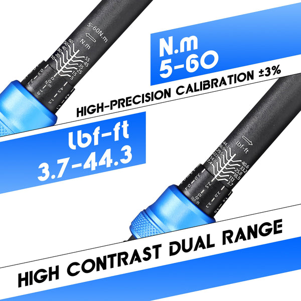 Torque Wrench Set 1/4 5-25Nm, 3/8 20-120Nm, 1/2 40-220Nm, 72 Tooth Dual-Direction Reversible Click Torque Wrenches for Bike Motorcycle, Car, Truck