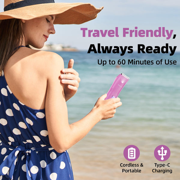 Manscape Trimmer for Men, VIKICON Pubic/Body Hair Trimmer, Electric Ball Trimmer for Private Parts, IPX7 Waterproof Body Goomer Shavers, USB-C Charging, Gifts for Men, New HT871