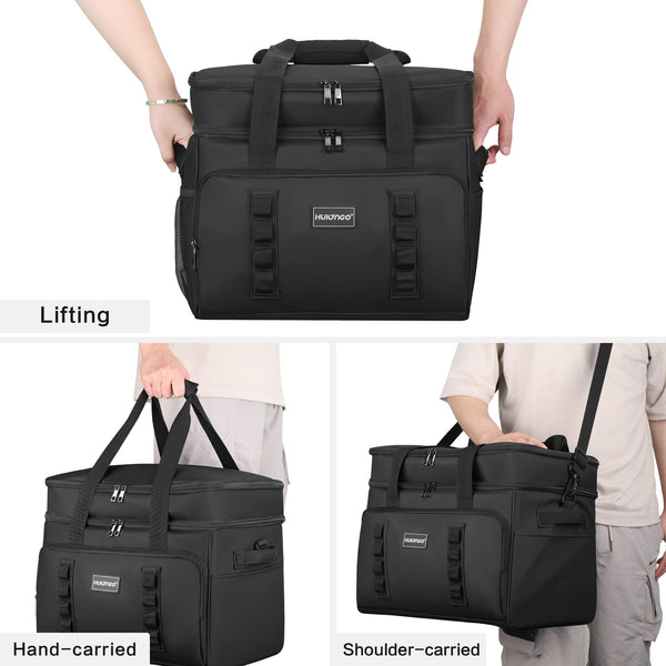 Hulongo Cool Bag Insulated Cooler Bag Waterproof Picnic Double Thermal Bag For Camping, Travel, Grocery Shopping & Fishing, 42L