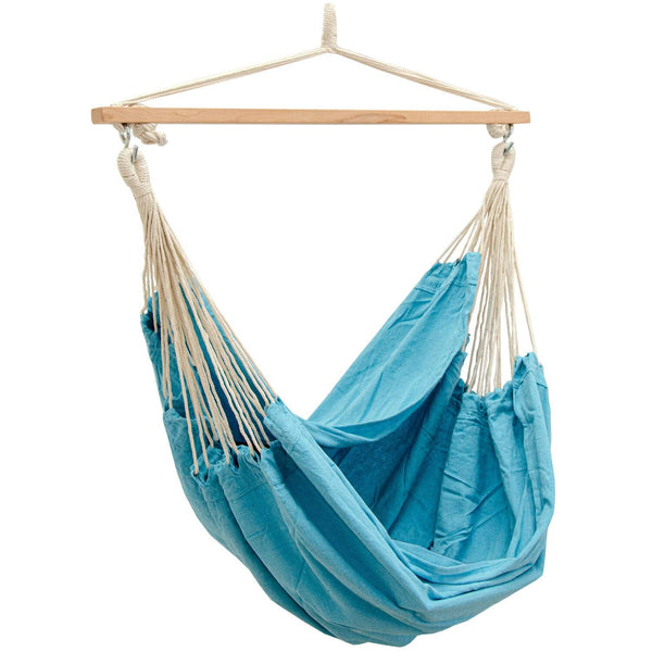 AMANKA Innovative XXL Swing Chair 185x130cm Hanging Seat made of cloth Blue