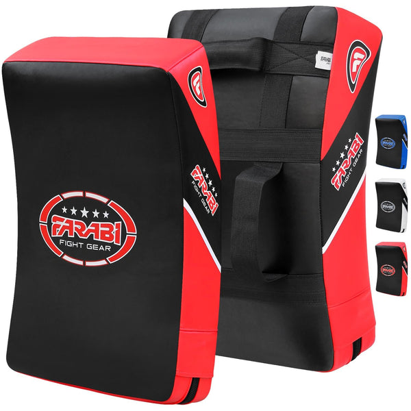 Farabi Kick Shield Strike Thai Pad Curved Large Boxing MMA Training x 1 unit (Black/Red)