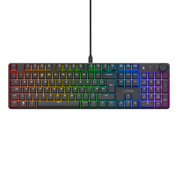 GXTrust 872 Xyra TKL Mechanical Keyboard Gasket Mount UK Layout, Hot Swappable Wired Gaming Creamy Keyboard 80%, RGB Backlit with Software, Custom Soft Feel Pre-lubed 5-pin Leobog Linear 60M Switches