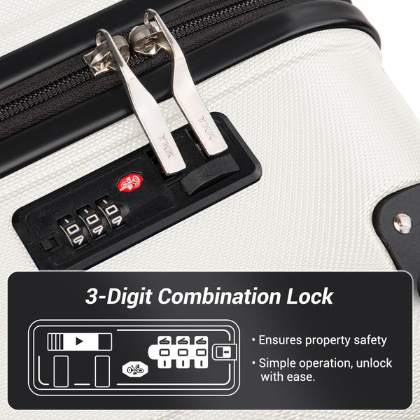 Kono 28 Inch Large Hard Shell Luggage Lightweight ABS 4 Wheels Spinner Business Trip Trolley Case Suitcase (Grey)