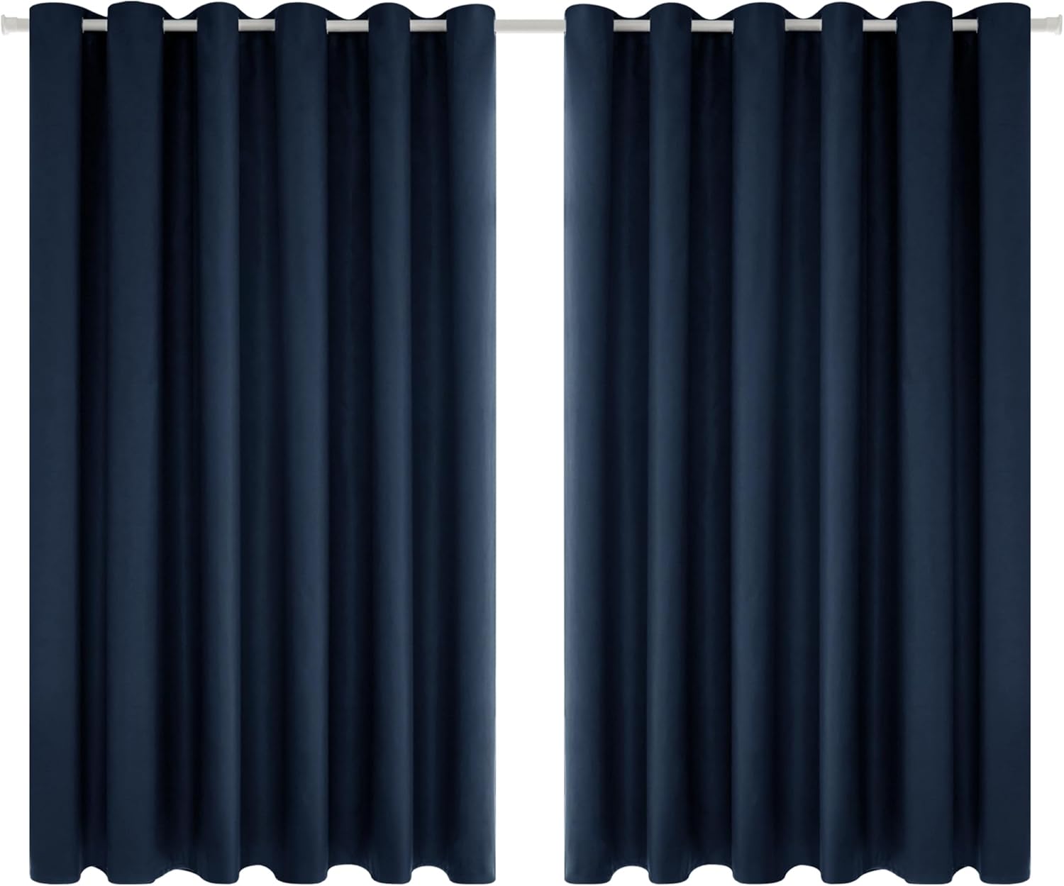 Deconovo Blackout Curtains Eyelet Super Soft Thermal Insulated Ring Top Blackout Curtains for Nursery 46 x 54 Drop Inch Dark Grey 2 Panels