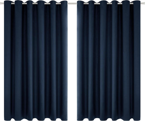 Deconovo Blackout Curtains Eyelet Super Soft Thermal Insulated Ring Top Blackout Curtains for Nursery 46 x 54 Drop Inch Dark Grey 2 Panels