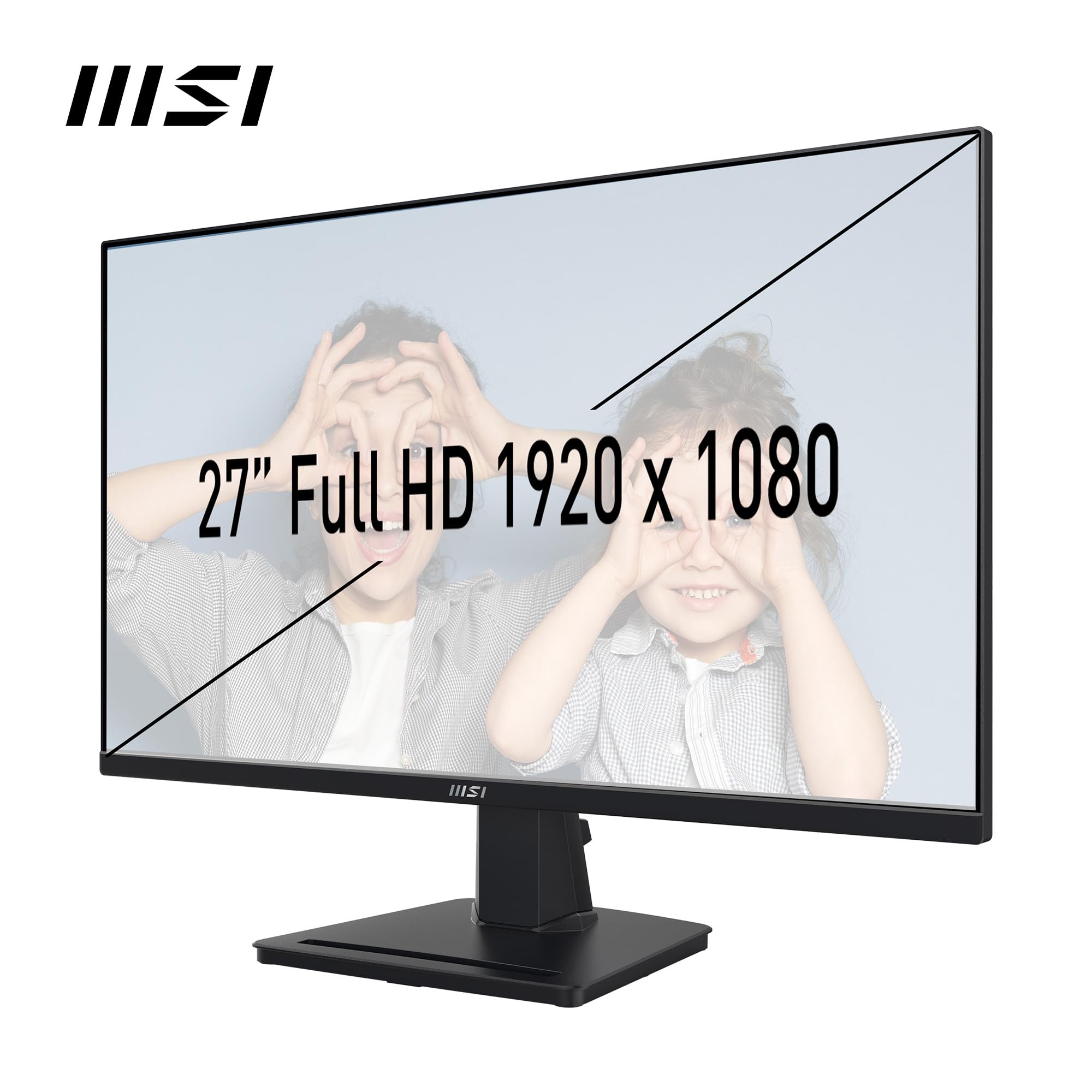 MSI PRO MP251 24.5 Inch Full HD Office Monitor - 1920 x 1080 IPS Panel, 100 Hz, Eye-Friendly Screen, Built-in Speakers, Tilt-Adjustable - HDMI 1.4b, D-Sub (VGA)