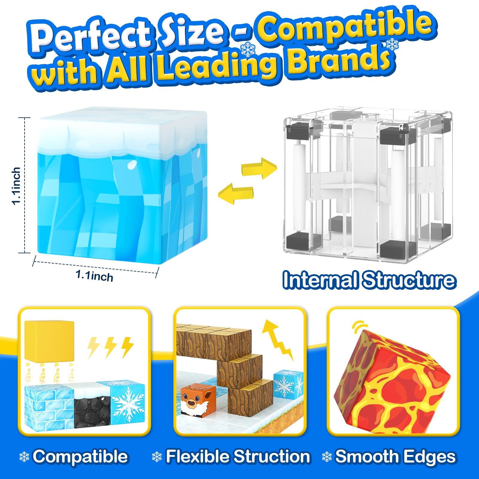 Magnetic Blocks - Build Mine Magnet World Magic Portal Set, Magnetic Tiles Building Blocks Toddler Toy STEM Sensory Outdoor Toys for 3+ Year Old Boys & Girls, Creative Kids Games Kids Toys