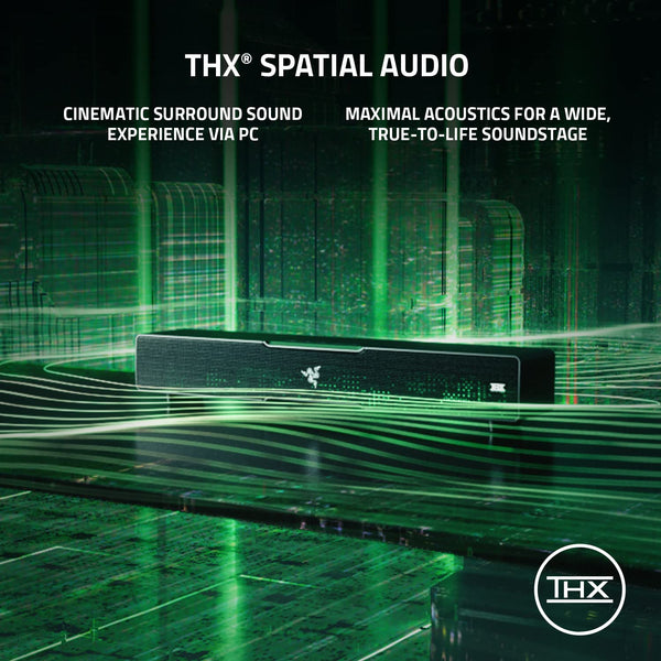 Razer Leviathan V2 X - PC Gaming Soundbar (Full-Range Drivers, Compact Desktop Form Factor, USB Type C Power and Audio Delivery, Bluetooth 5.0) Black