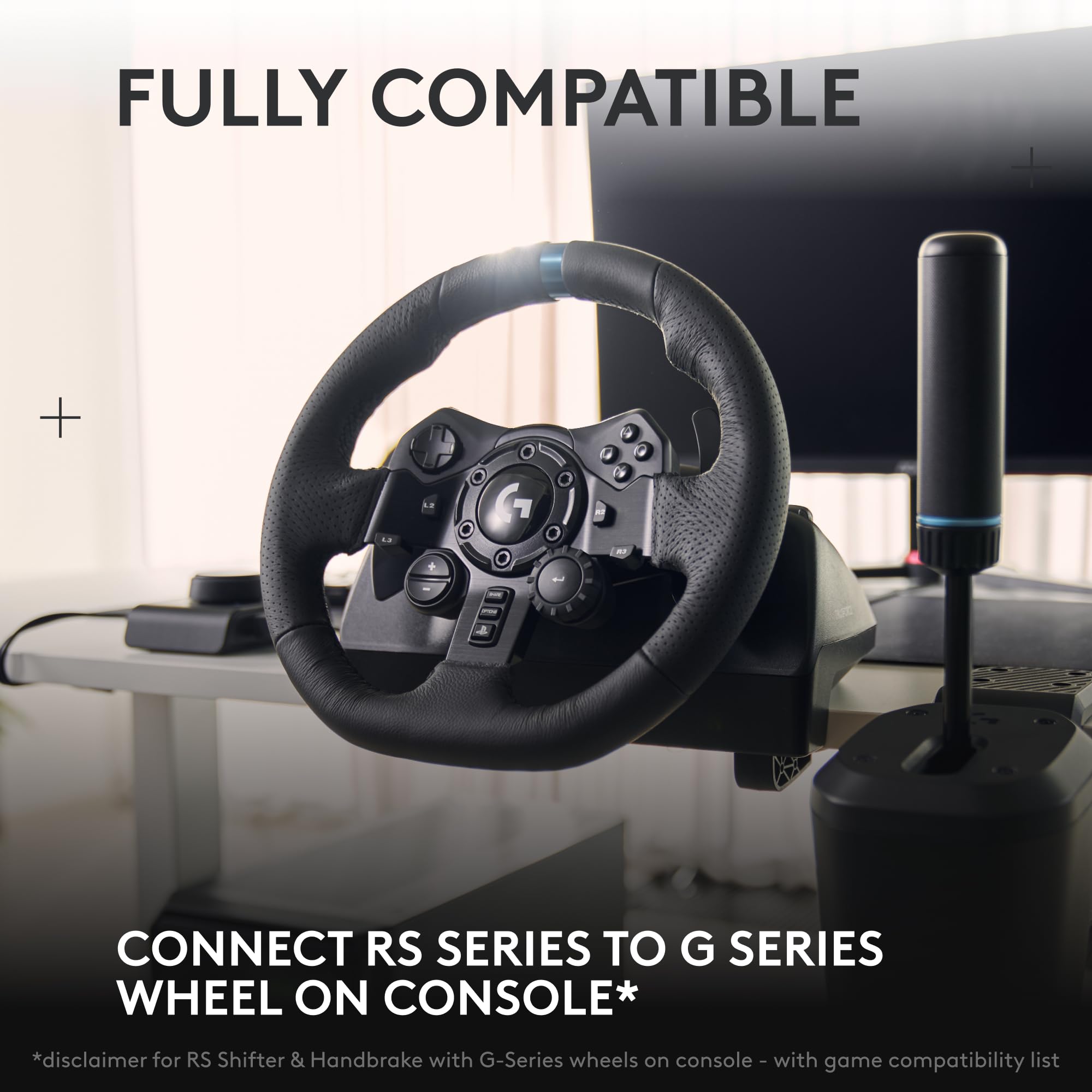 Logitech G29 Driving Force Racing Wheel and Floor Pedals, Real Force Feedback, Stainless Steel Paddle Shifters, Leather Steering Wheel Cover for PS5, PS4, PC, Mac - Black