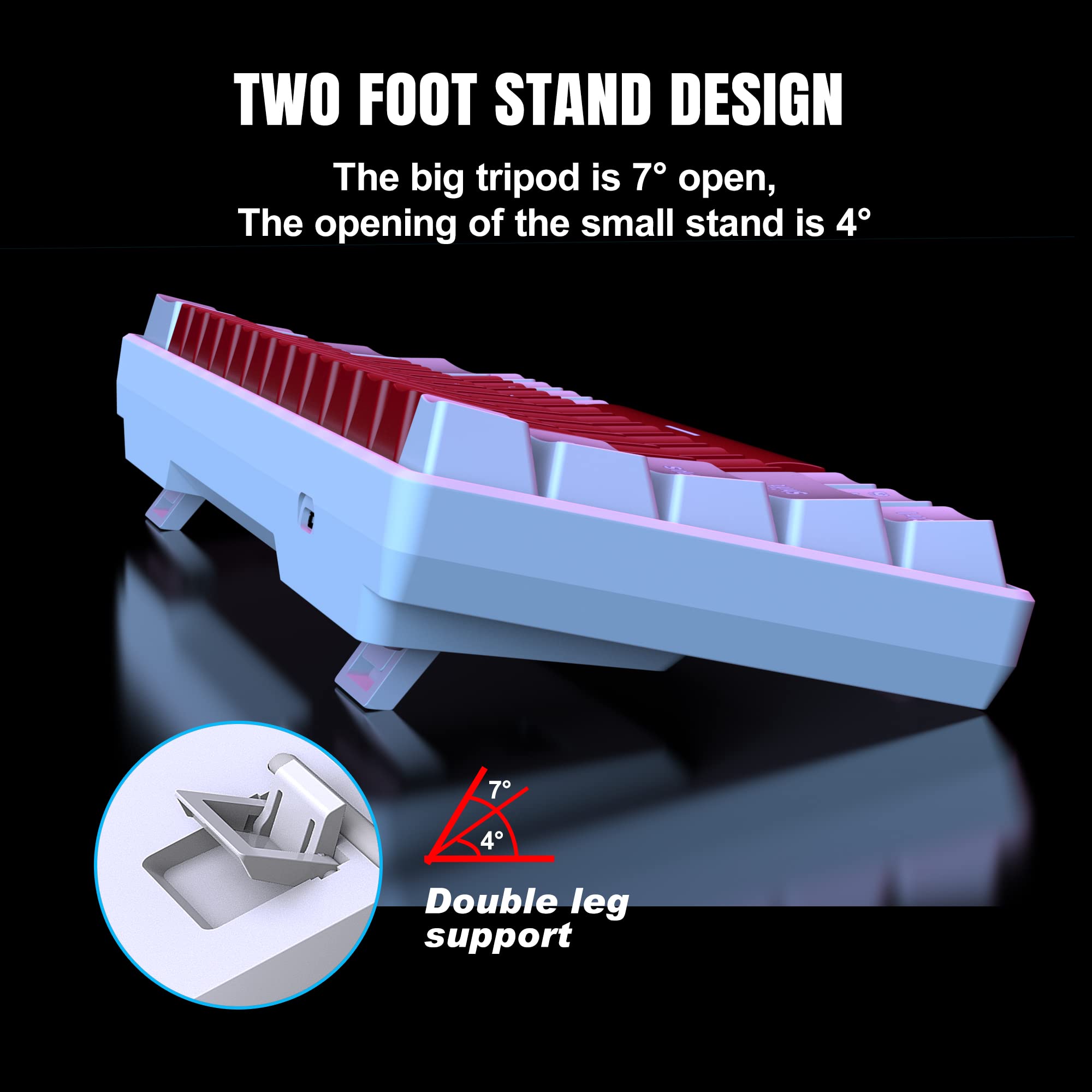 Snpurdiri 60% Wired Mechanical Gaming Keyboard, Mini 61-Key With Red Switches for PC, Windows XP, Win 7, Win 10 (Black-Red)