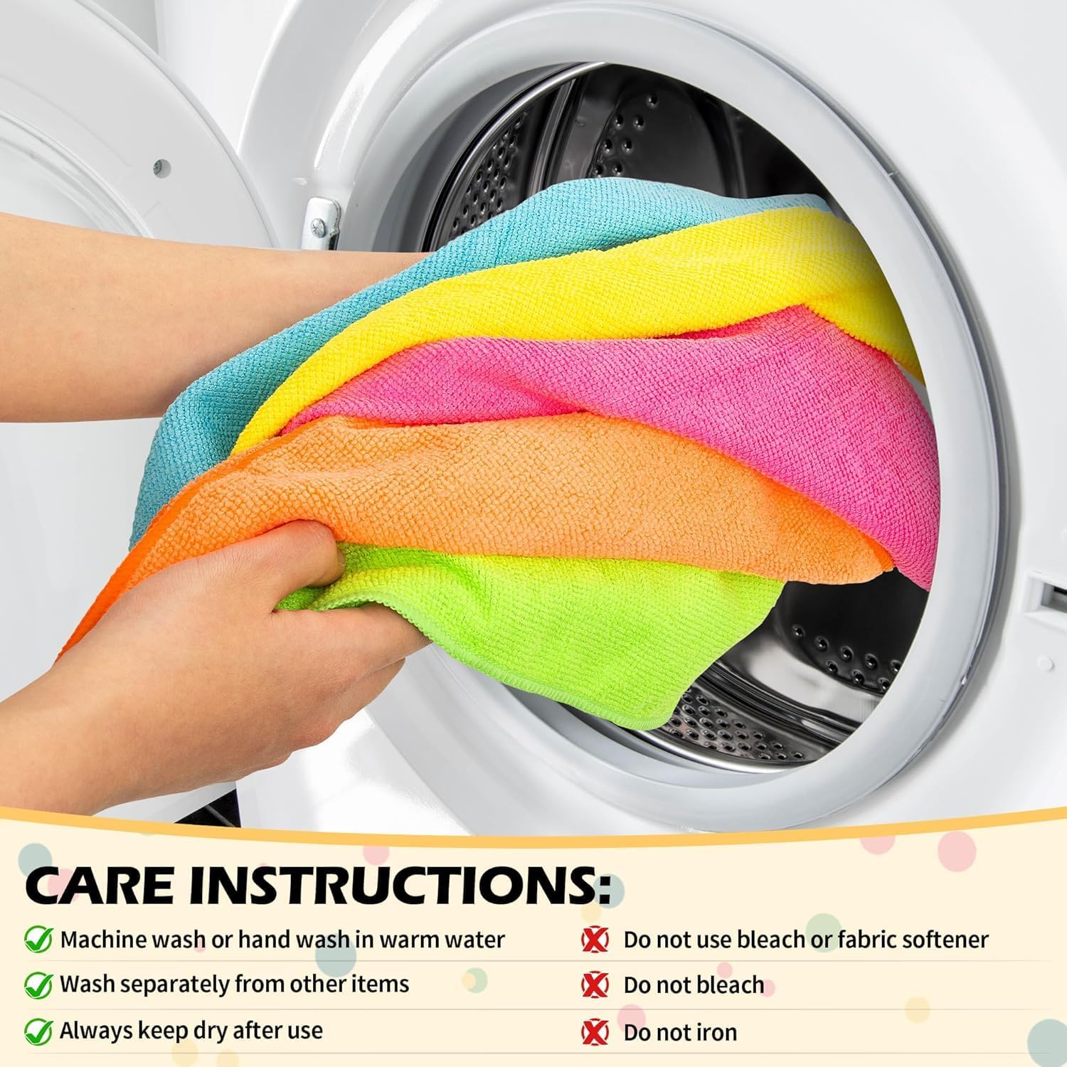 20 Pack Microfiber Cleaning Cloth, Lint-Free Car Wash Towels, All-Purpose Absorbent Cleaning Rags for Housekeeping, Dust Cloth for Office, Mechanic, Automotive