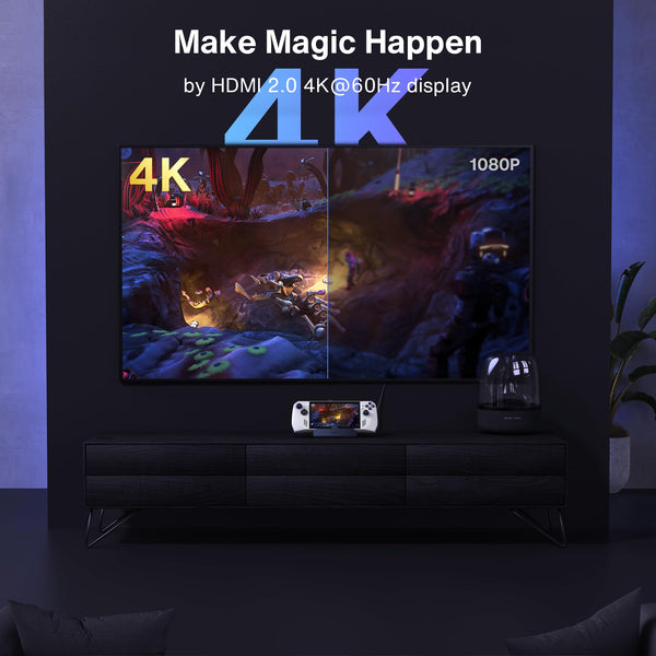 iVANKY 8-in-1 Docking Station for Valve Steam Deck OLED/ASUS ROG Ally X/Lenovo Legion Go/MSI Claw, ROG Alloy/Stream Deck Dock Hub with HDMI 4K@144Hz, Gigabit Ethernet, 3*USB-A 3.0, 100W USB-C Charge