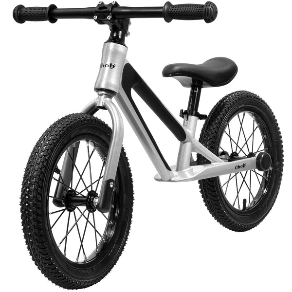 CHOLY 14 Inch Balance Bike for 3,4,5,6 Year Old Boys Girls, No Pedal Kids Bike with Adjustable Seat, Air Tires and Magnesium Alloy Frame, Lightweight Children's Traing Bicycle