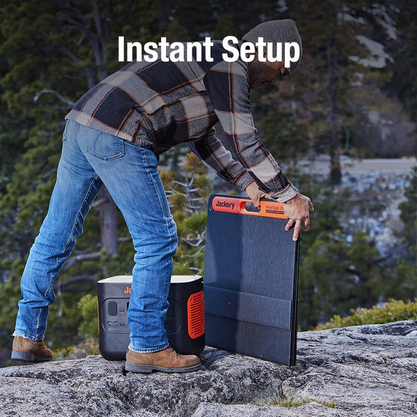 Jackery SolarSaga 200W Portable Solar Panel, Foldable Solar Panel, Off-Grid Power for Outdoor Adventures, Emergency
