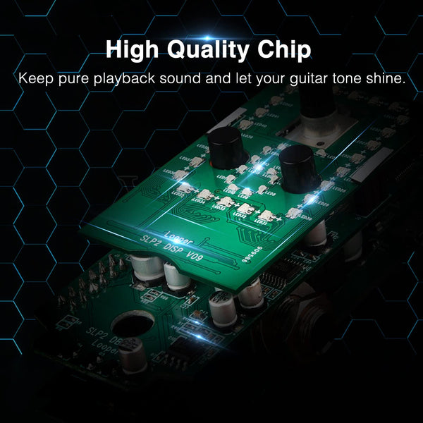 LEKATO Guitar Looper,Built-in Tuner,Bass Loop Effect Pedal(9 Loop Tracks,Max 40 Minutes Overdub Recording) Electric Guitar Loop Machine,Musicial Gears for Guitars/Bass/Keyboard/Drum