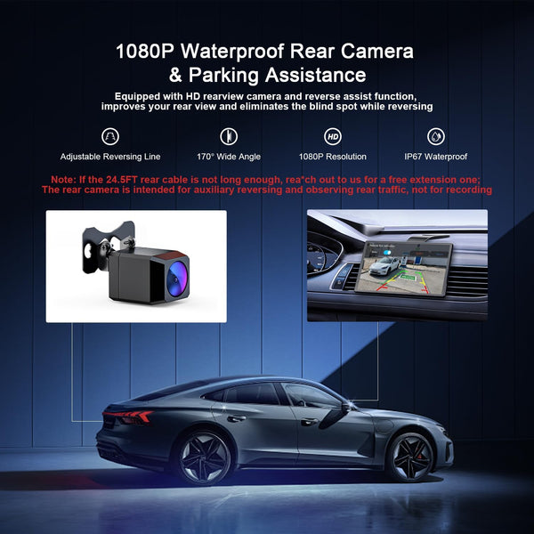 Avylet 8'' Wireless Car Stereo with Apple Carplay & Android Auto, Portrait & Landscape Screen, OTA, Magnetic Mount, Backup Camera, Car Radio, GPS Navigation, Bluetooth, Voice Control, Mirror Link