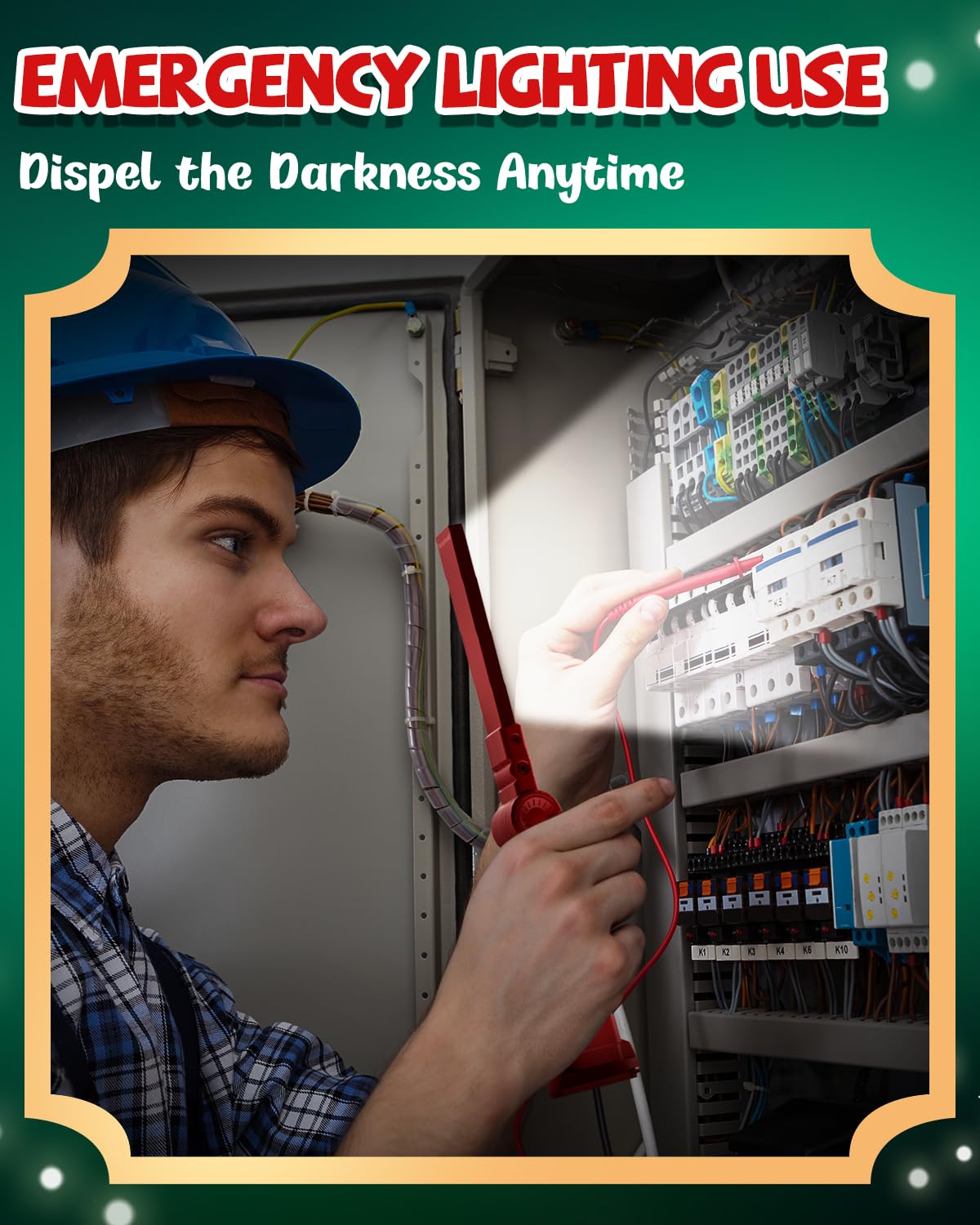 Coquimbo Work Light Christmas Stocking Fillers Gifts for Men Him, LED Torch Rechargeable Inspection Lamp Mechanic Emergency BBQ Light 360° Rotate with Magnetic Base and Hook (2 Pack, Black)