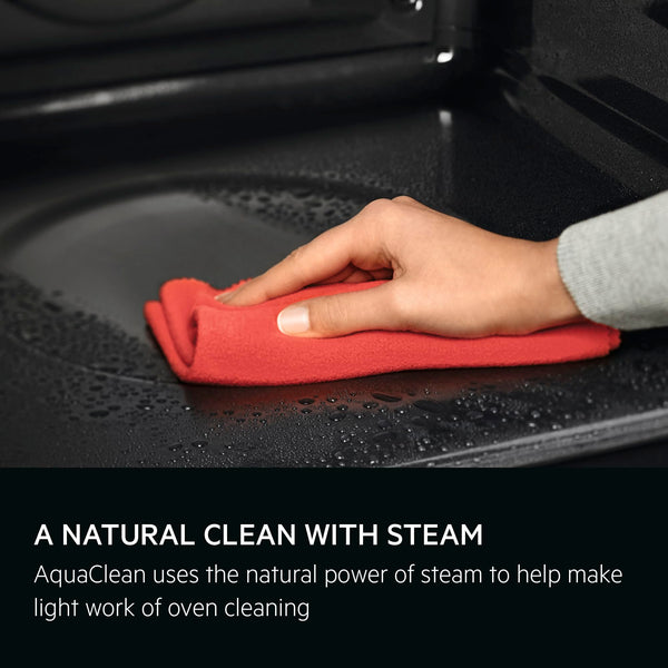 AEG 3000 Series Surroundcook Integrated Oven BEX335011B, 72L Multilevel Cooking, Turbo Grill, Defrost, Led Display, XL Baking Tray, Aqua Clean, Built-in Oven 590x560x550mm, Class A+++ Black