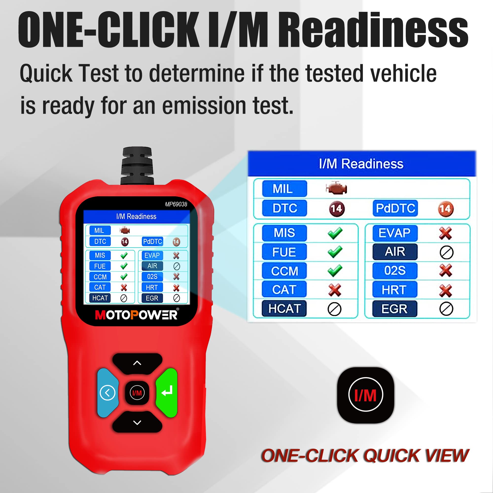 MOTOPOWER MP69038 Car OBD2 Scanner Code Reader Engine Fault Code Reader Scanner CAN Diagnostic Scan Tool - Elite Edition