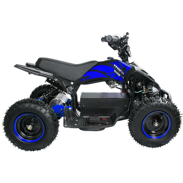 Zorax 36V 1000W Yellow 6'' Tyre Battery Powered Kids Mini ATV Quad Bike (Foot Brake - 3 Speeds - LED Light - Forward/Neutral/Reverse - CE Approved - MAX Capacity: 65KGS) Children's Electric Ride on