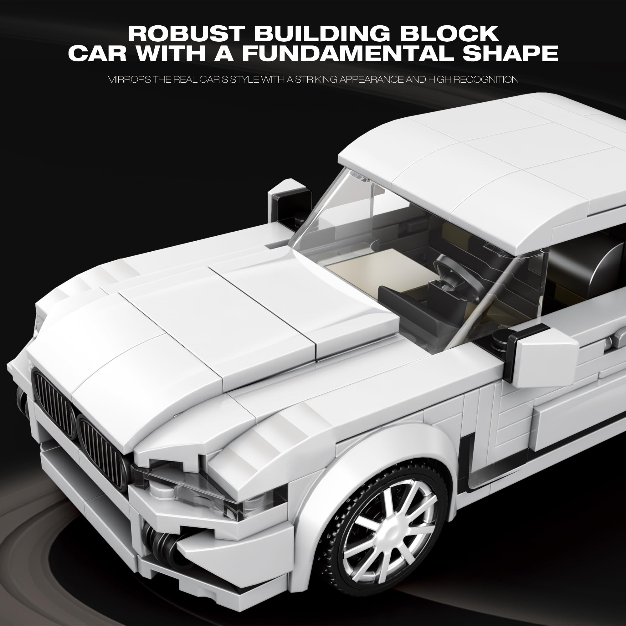 Ebortsin Sports Car Building Set for M760Li, Racing Car Model Building Blocks, 398 PCS Collectible Iconic Sports Vehicle Construction Kit, Gifts for Kids & Sportscar Enthusiasts