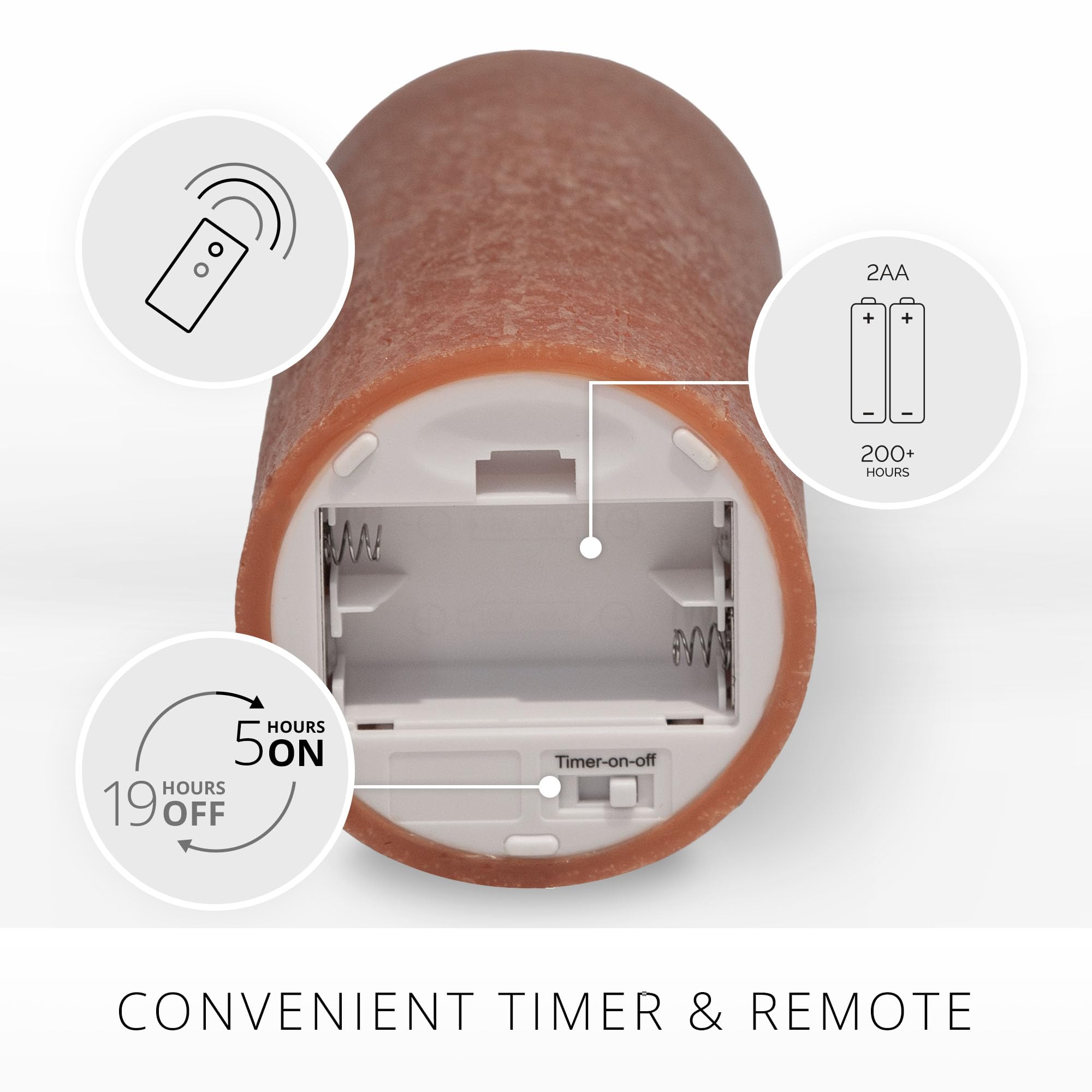 Luminara Adobe Seaglass Flameless Candle Moving Flame LED Pillar, Unscented, Real Wax with Recessed Edge, Battery Operated (3" x 6.5")