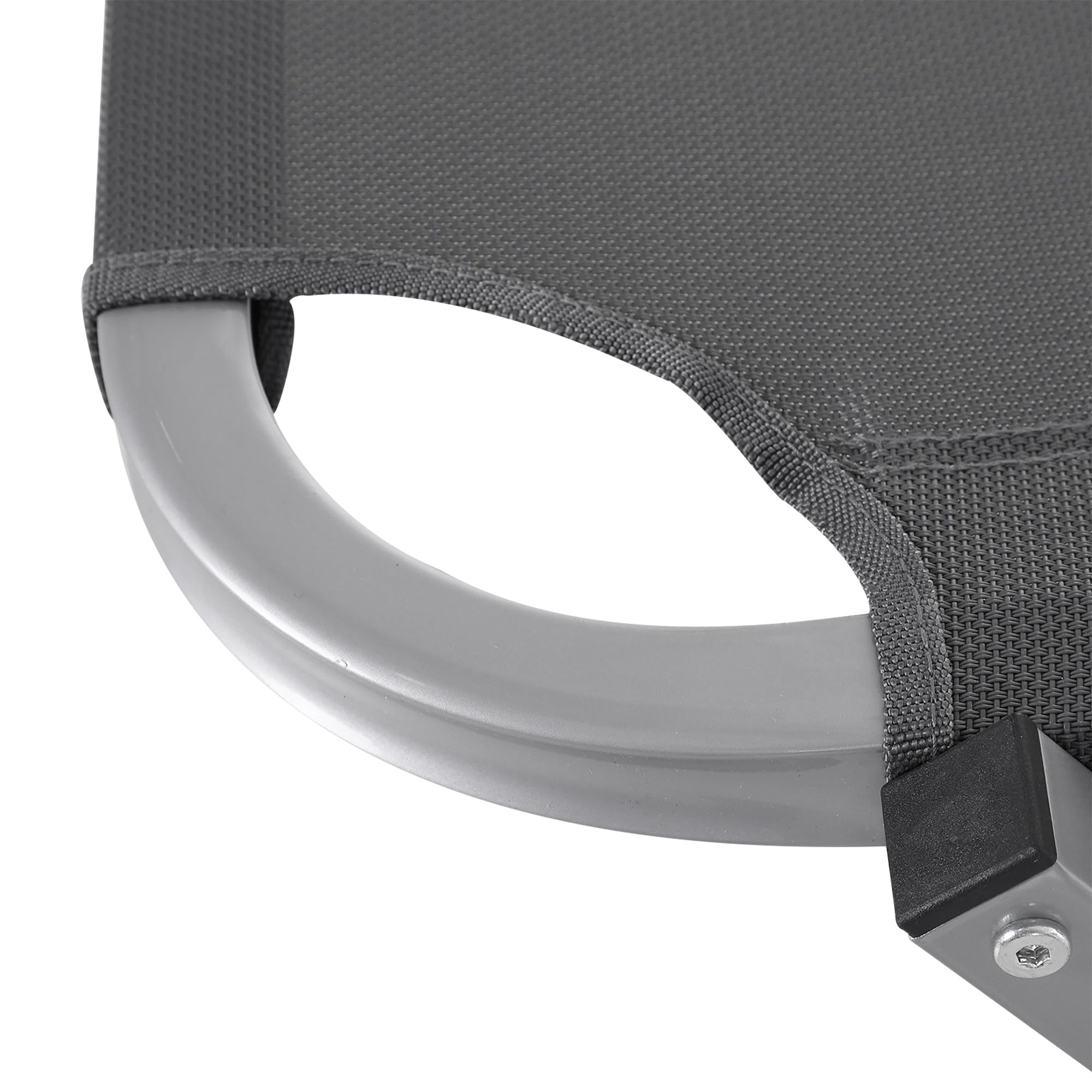 Outsunny Sun Lounger Relaxed Recliner with 5-Position Adjustable Backrest Aluminium Frame for Pool or Sun Bathing Light Grey