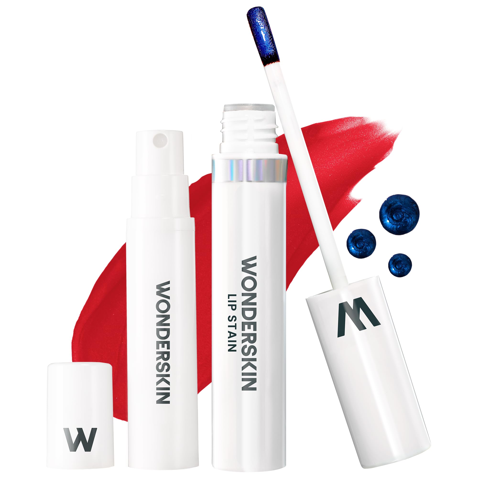Wonderskin Wonder Blading All Day Lip Stain Peel Off Masque and Reveal Kit - Long Lasting, Waterproof Nude Lip Tint, Transfer Proof Natural Makeup Stain Kit (Whimsical)