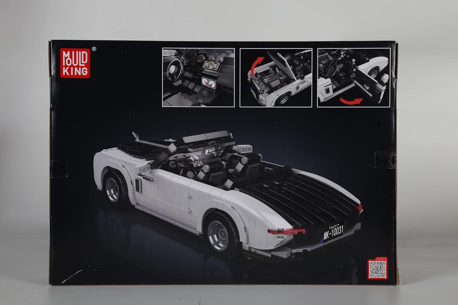 Mould King 10031 Retro Convertible Building Blocks Set, Classic 1:16 Scale Collectible Sports Vehicle Model Kit for Children Aged 14+/Adults (1603 Pieces)